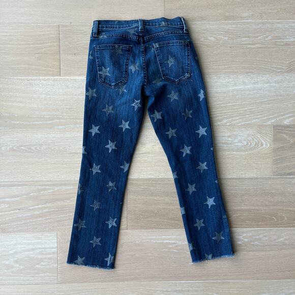 Current/Elliott Rollin Star Print Slim Cropped Jeans - Picture 3 of 5